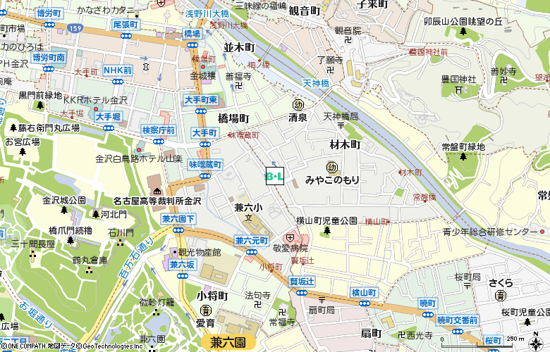 石坂コンタクトレンズ付近の地図